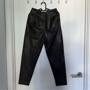 Mango faux leather pants